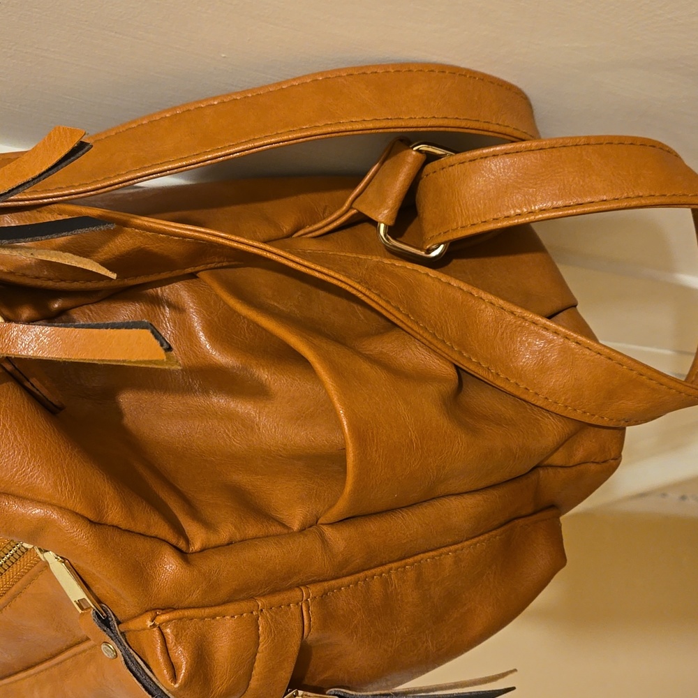Vinyl Brown Backpack - image 6